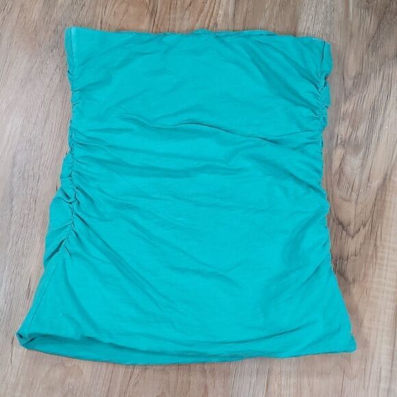 💜Mossimo Sea Green Ruched Sleeveless Tube Top Small - Picture 2 of 7